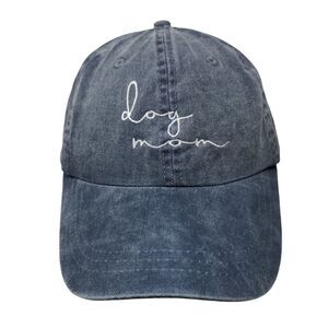 Dog Mom Slideback Hat Blue OSFM Embroidered Adjustable 6 Panel HG